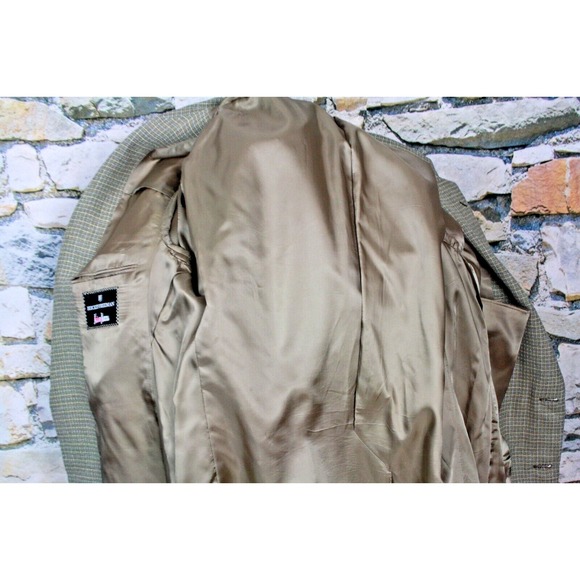 HICKEY FREEMAN Men's Luxurious Sport Coat Silk Wool Beige Tweed Two Button 44 US - Picture 6 of 11